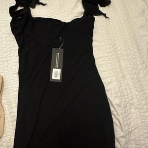 Dont tell me now mini dress white fox, black